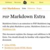 PHP Markdown Extra